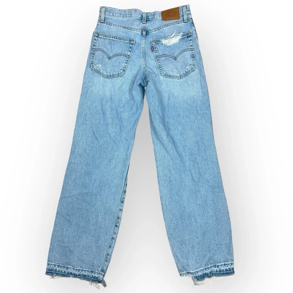 Levi's Premium Baggy Dad Jeans Women's 24x30 Distressed Relaxed Fit Big E Tag - Picture 8 of 15